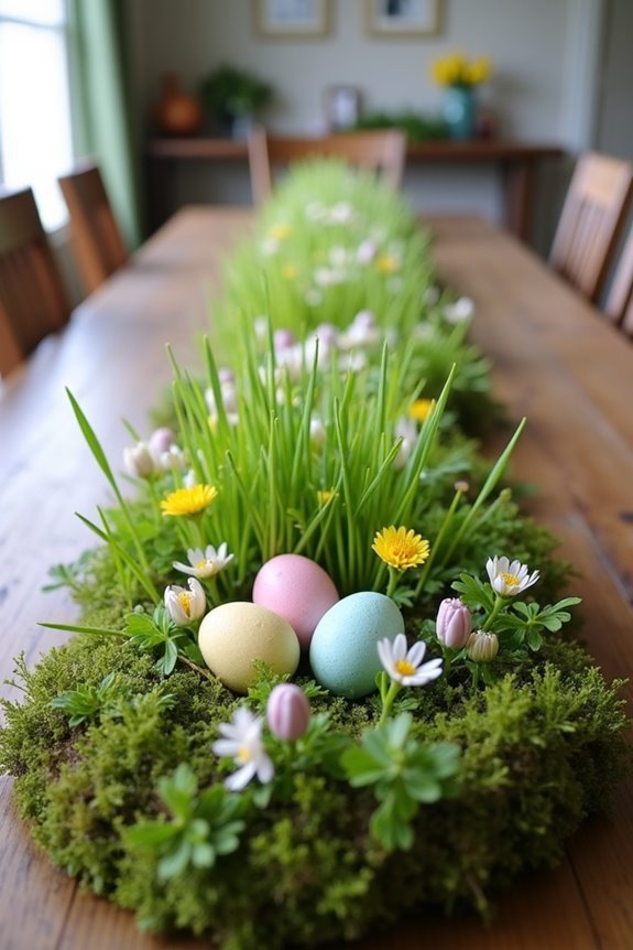 natural grass easter centerpiece
