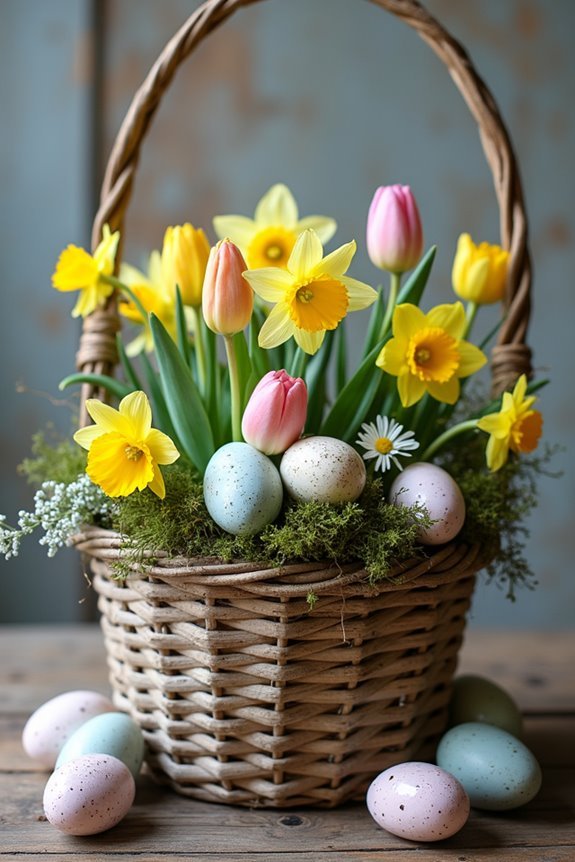 rustic easter flower centerpiece