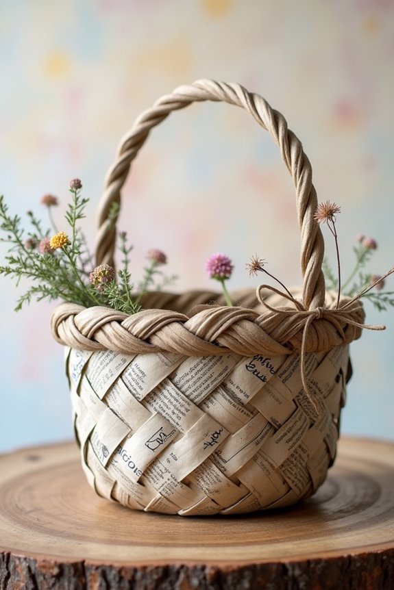 upcycled eco friendly easter baskets