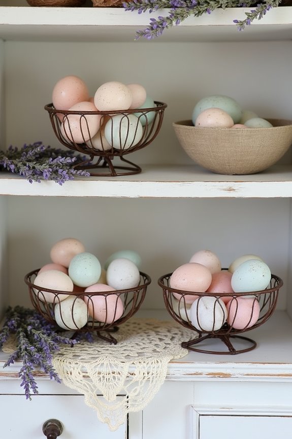 vintage easter egg display