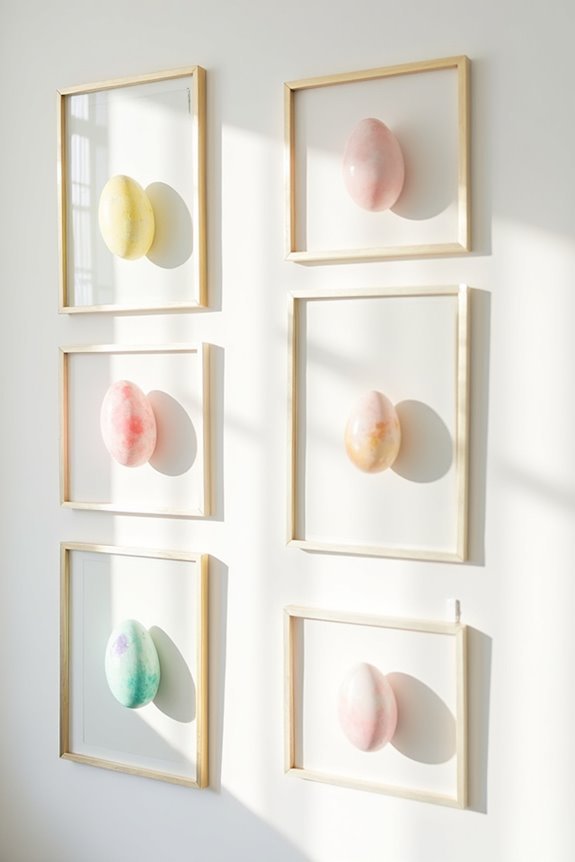 watercolor easter egg display