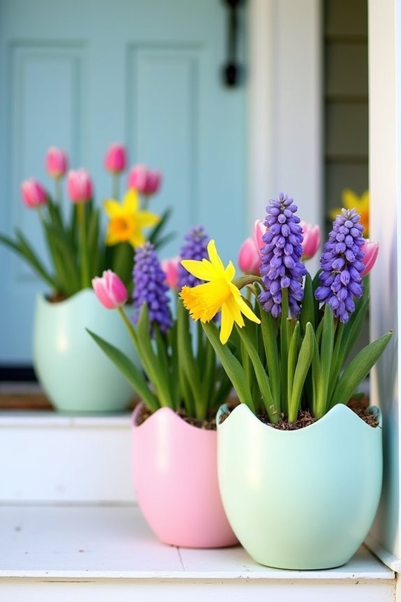 whimsical easter egg planters
