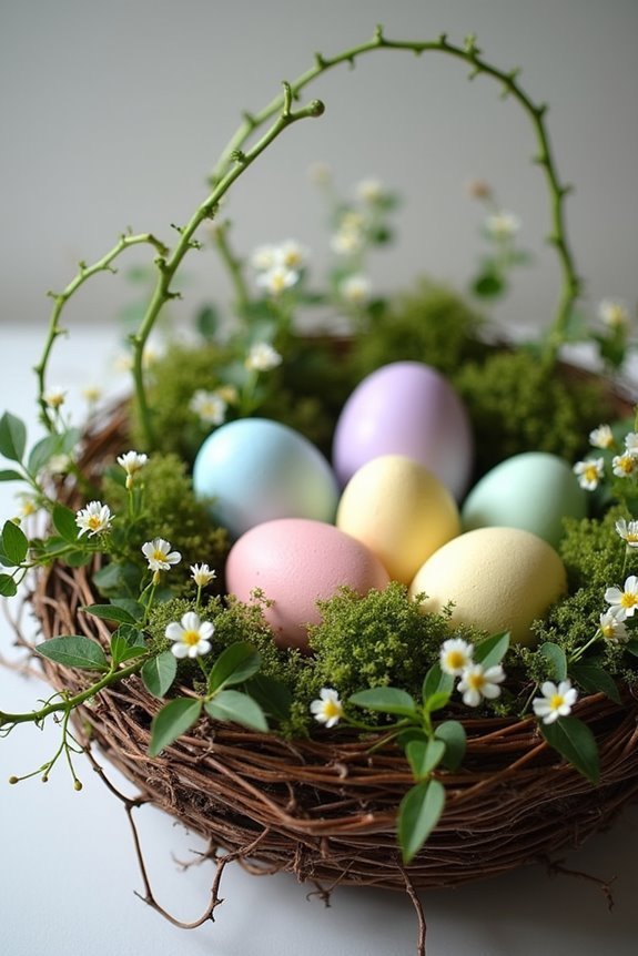 woven nest easter centerpiece
