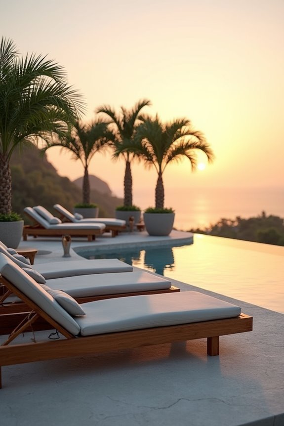 adjustable luxury pool loungers