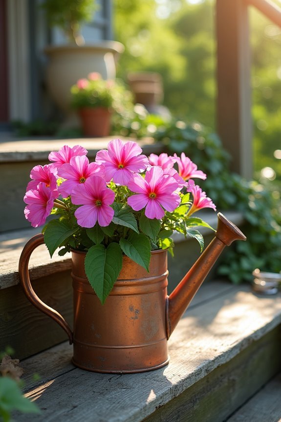 antique watering can planters