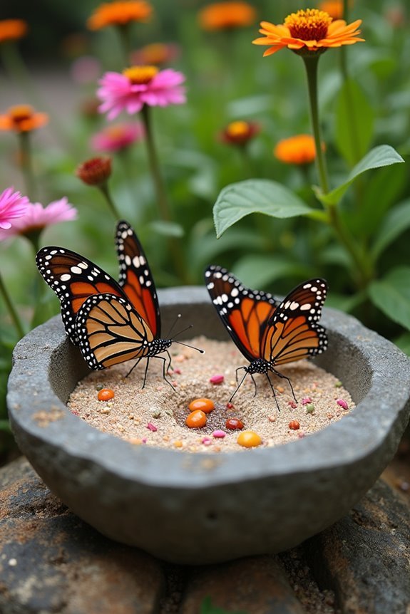 butterfly watering station setup