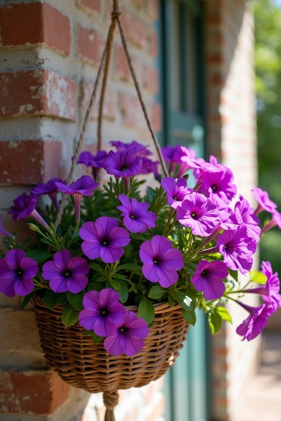 cascading flower basket design