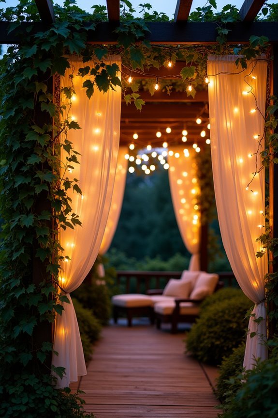 cascading light curtains ambiance