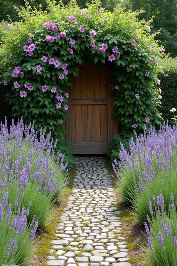 charming cobblestone garden pathways