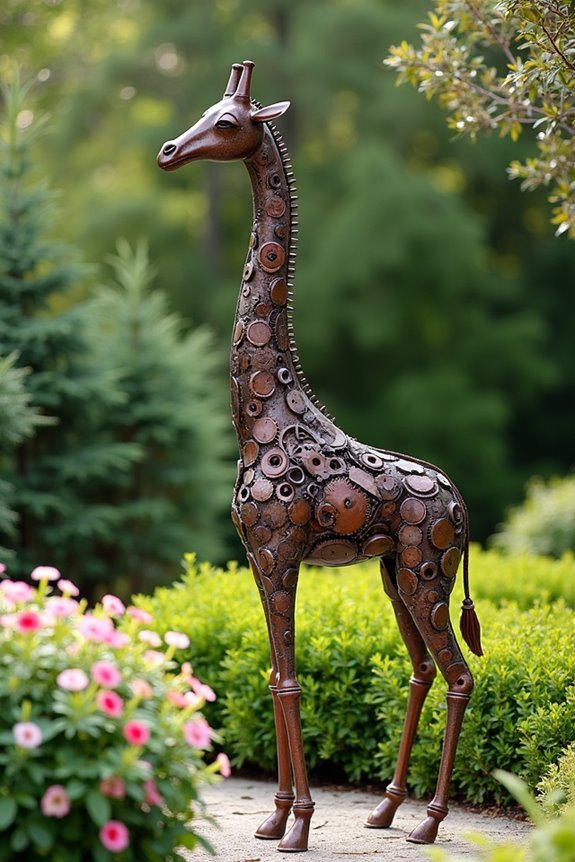 charming recycled metal sculptures