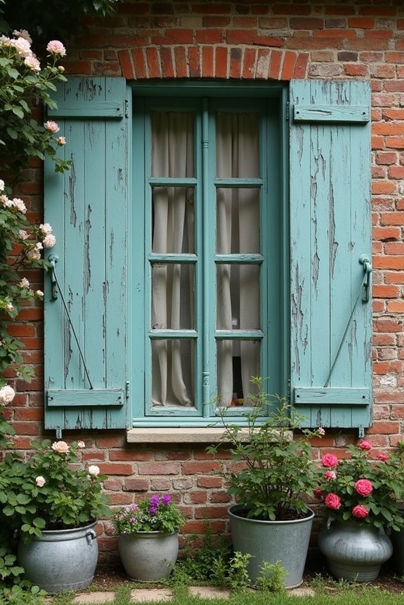 chippy shutters create charm