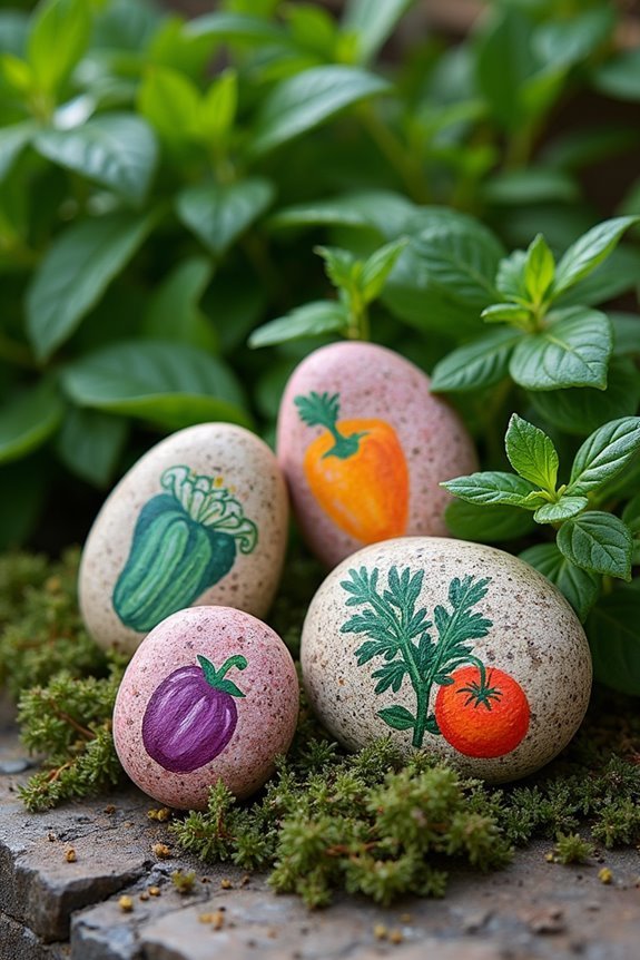 colorful personalized garden markers