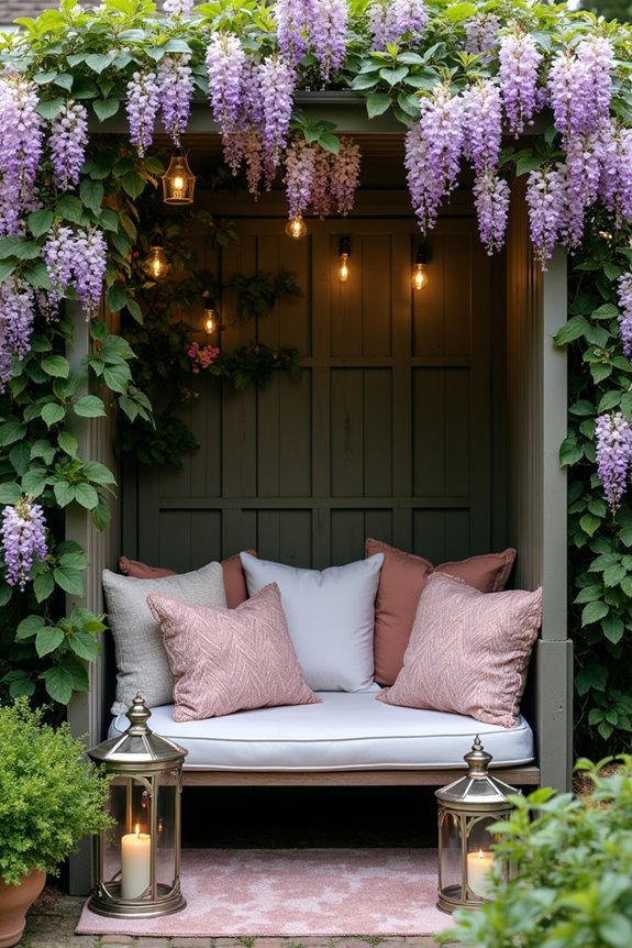 cozy garden reading nook
