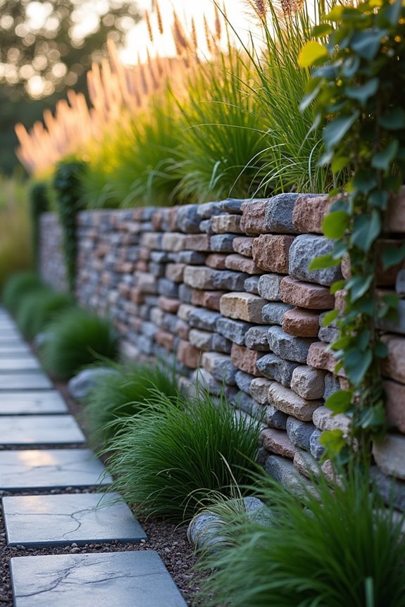 decorative stone privacy barriers