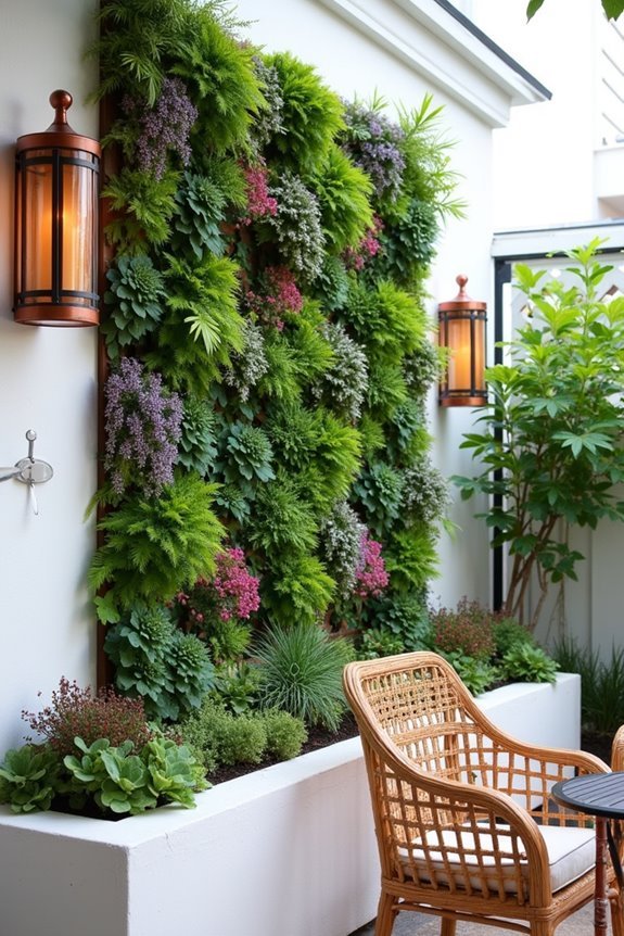 decorative vertical plant display