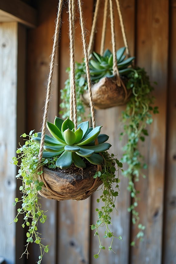 driftwood hanging planter designs