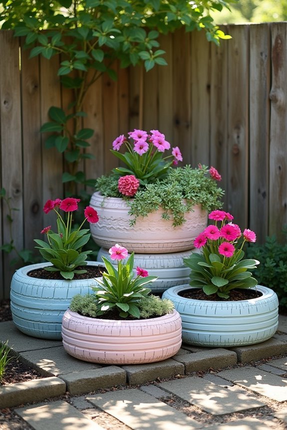 eco friendly tire planters