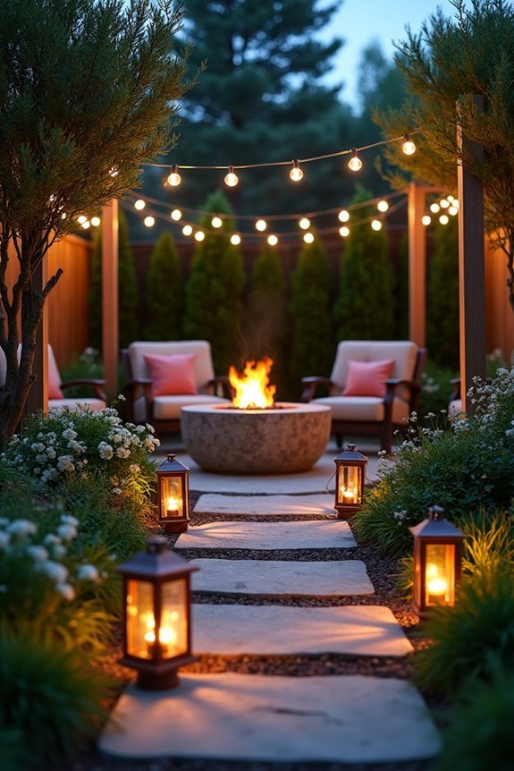 enchanting fire pit ambiance