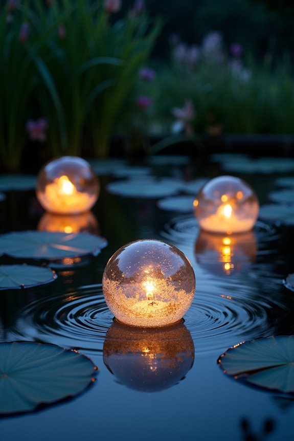 enchanting floating water lights