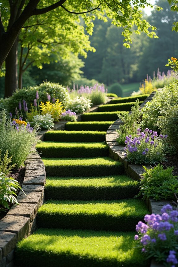 living grass steps beauty