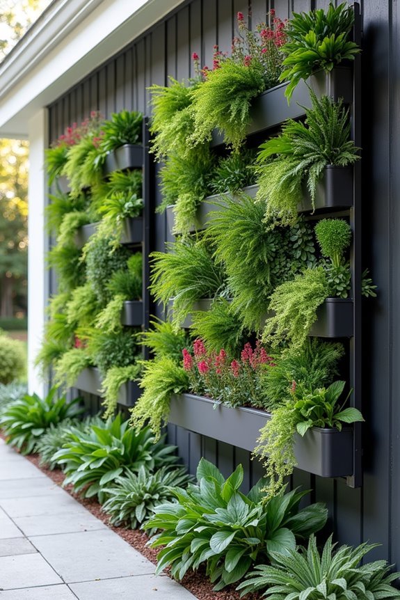 lush vertical garden creation