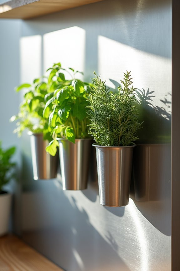 magnetic herb containers gardening