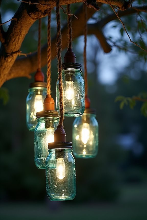 mason jar outdoor chandelier