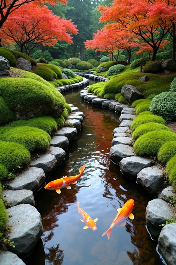 mini koi stream tranquility