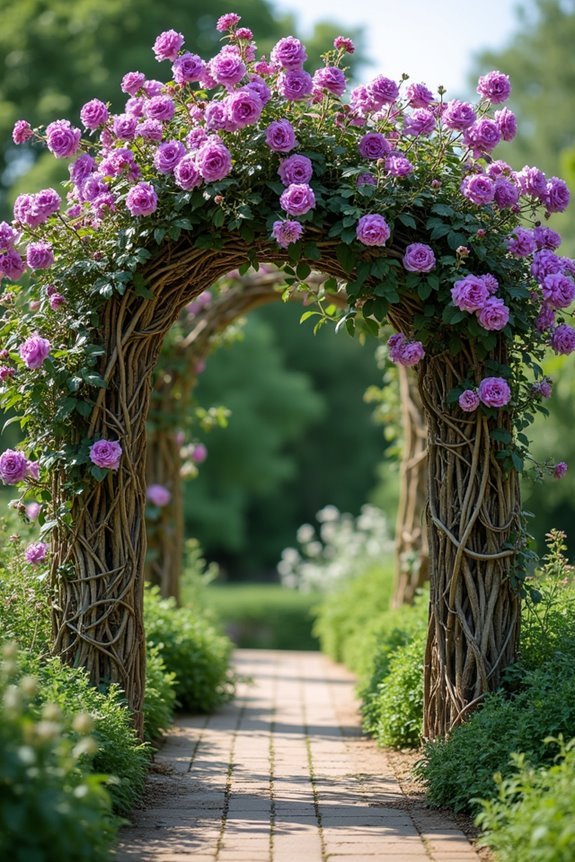 natural branch trellis crafting