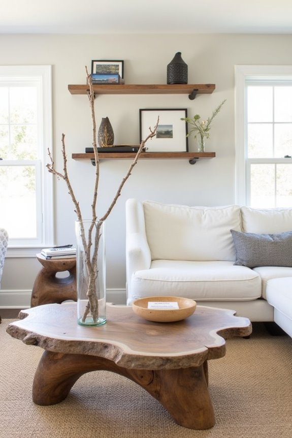 natural wood branch decor
