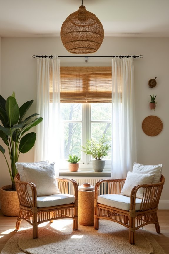 natural woven summer decor