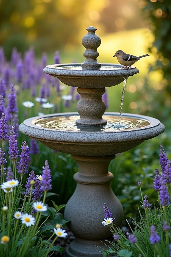 nested bird bath gardens
