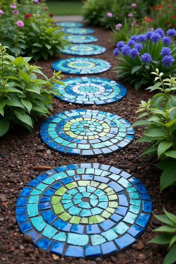 personalized mosaic stepping stones