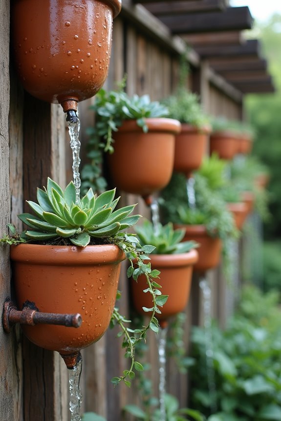 rainwater nourishing hanging gardens