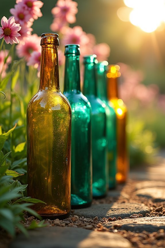 recycled glass garden borders