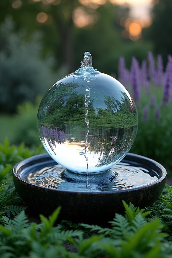 stunning glass orb bubbler