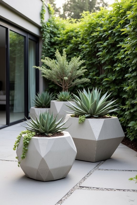 stylish durable geometric planters