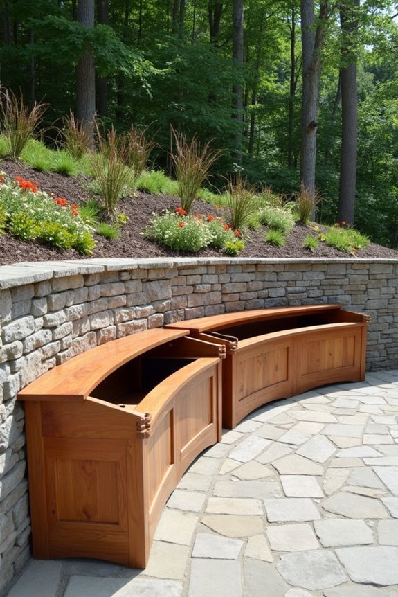 stylish storage bench seating