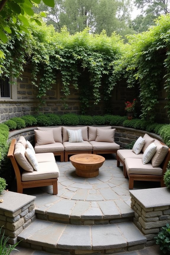 sunken garden lounge retreat