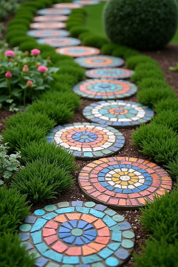 transform broken pottery outdoors