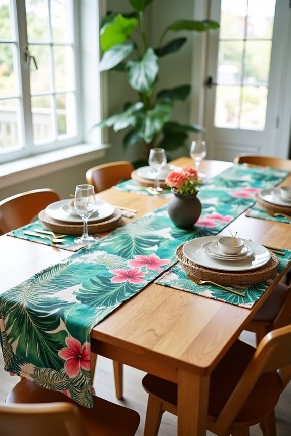 tropical dining decor accessories