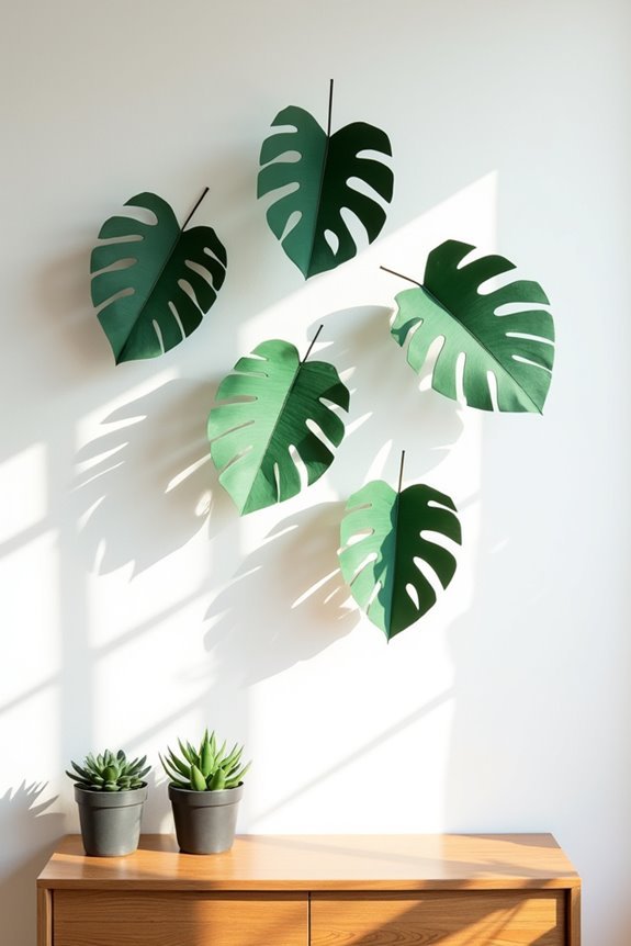 tropical palm leaf decor