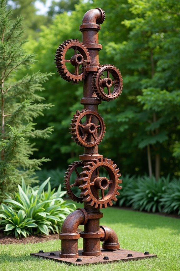 upcycled garden monolith creation