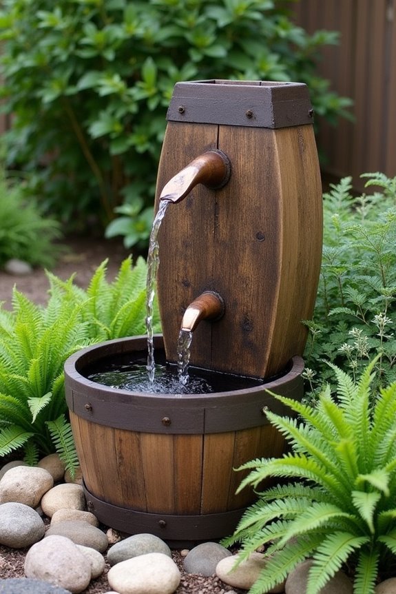 upcycled rain barrel features