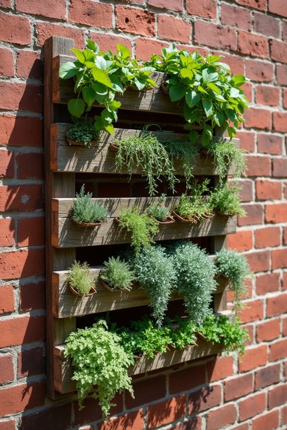 vertical herb garden pallets