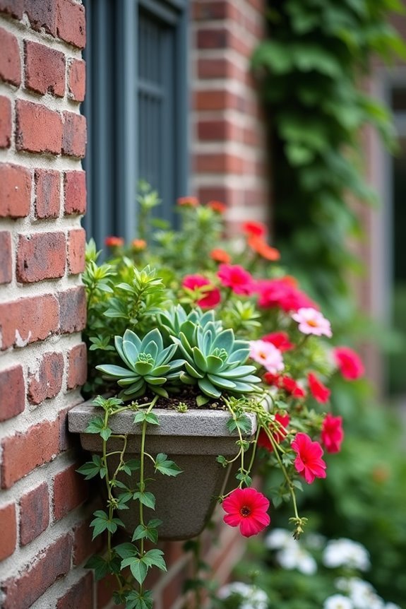 vertical window box gardening