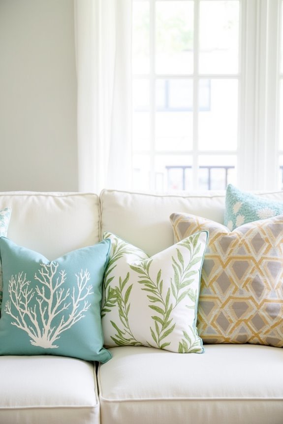 vibrant summer throw pillows