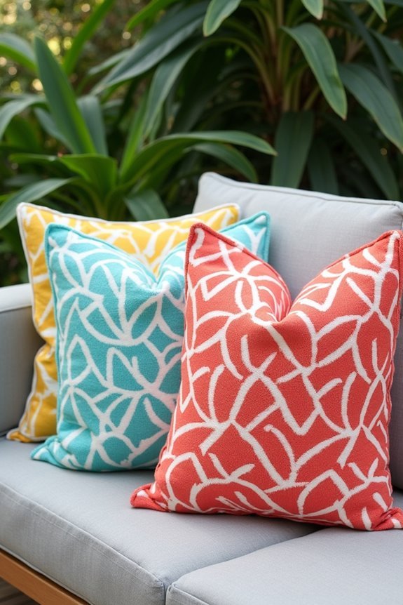 vibrant summer throw pillows