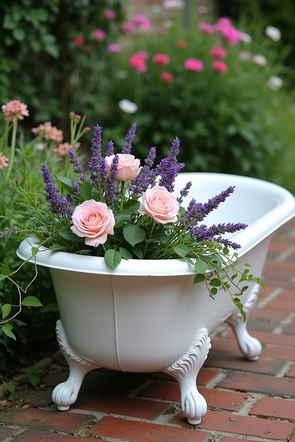 vintage bathtub garden beds