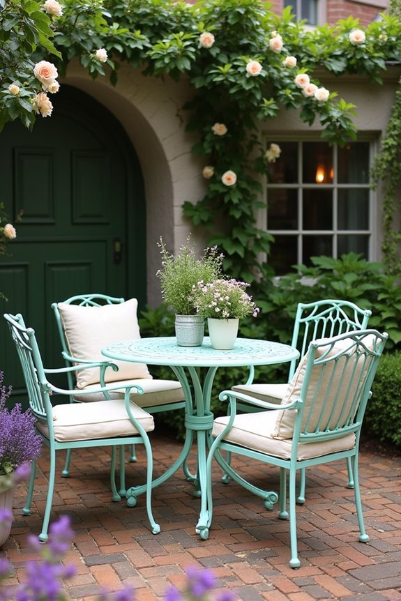vintage furniture garden transformation